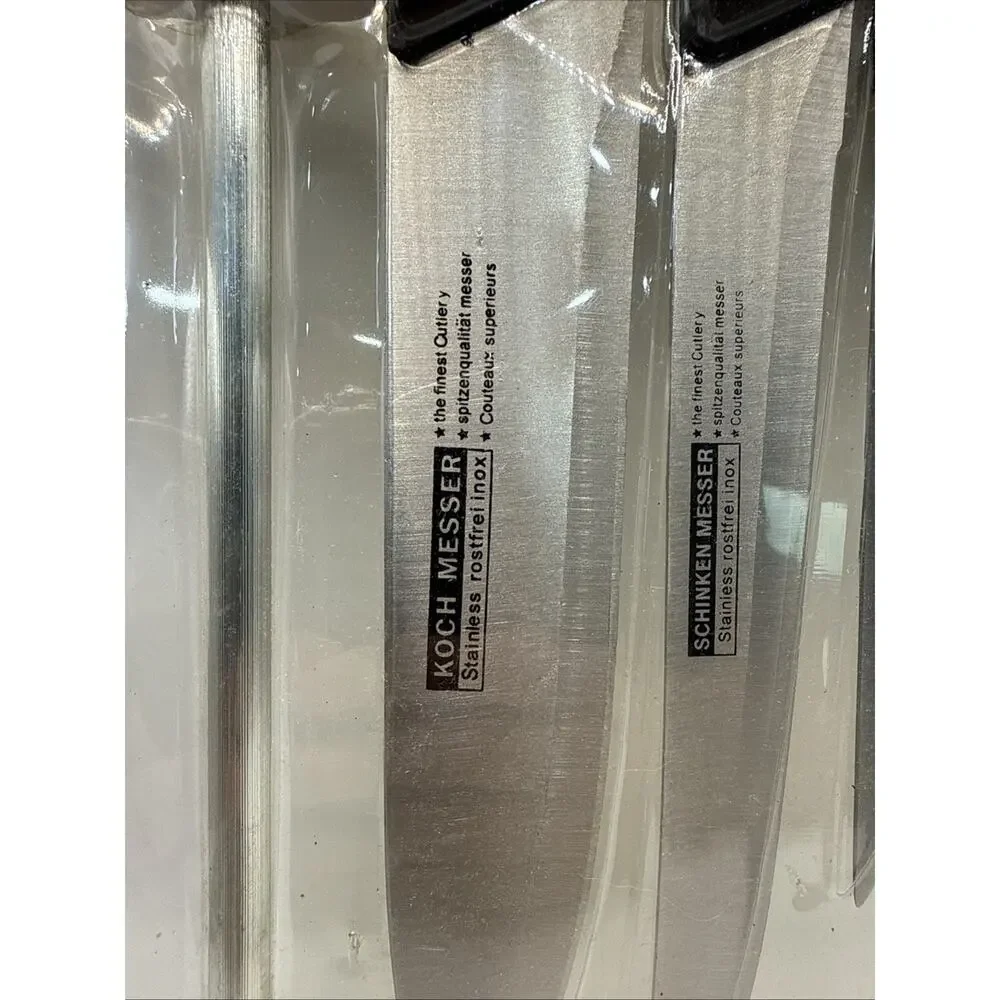 Koch Messer Set Of 5 Kitchen Knifes With Sharpening Steel *